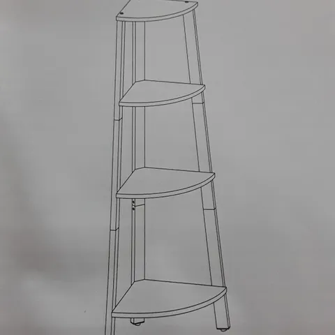 BOXED KELSI 125CM H × 34CM W CORNER BOOKCASE 