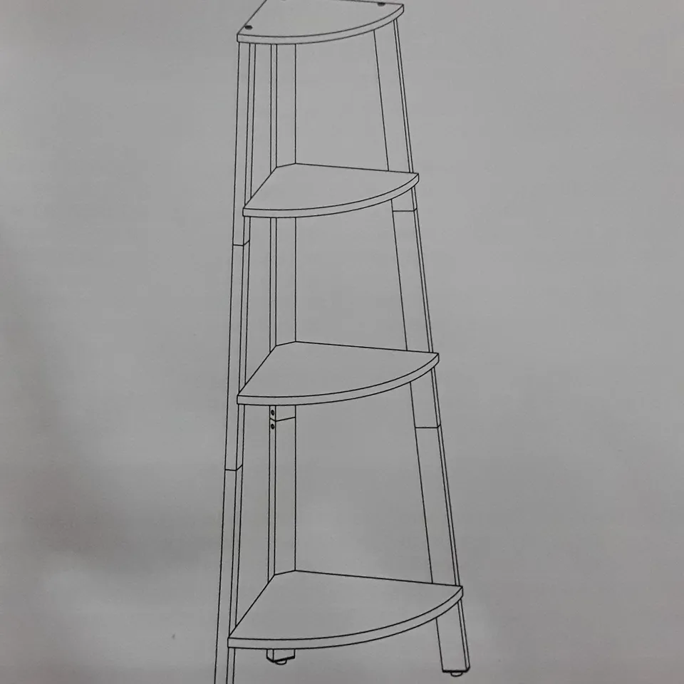 BOXED KELSI 125CM H × 34CM W CORNER BOOKCASE 