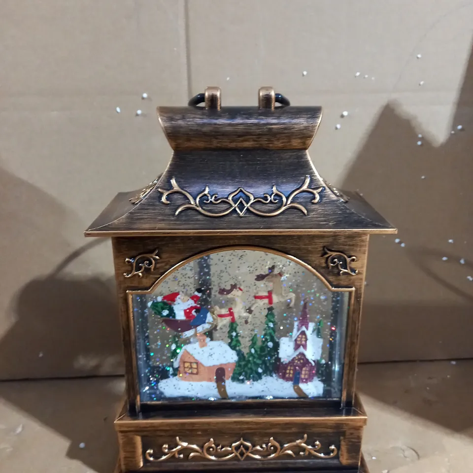 LOT OF 4 FESTIVE PRE-LIT MUSICAL WATER SPINNERS