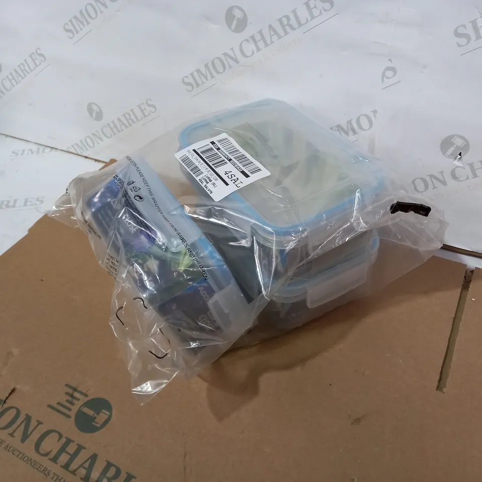 ADDIS CLIP CLOSE SET OF CLEAR CONTAINERS  RRP £10