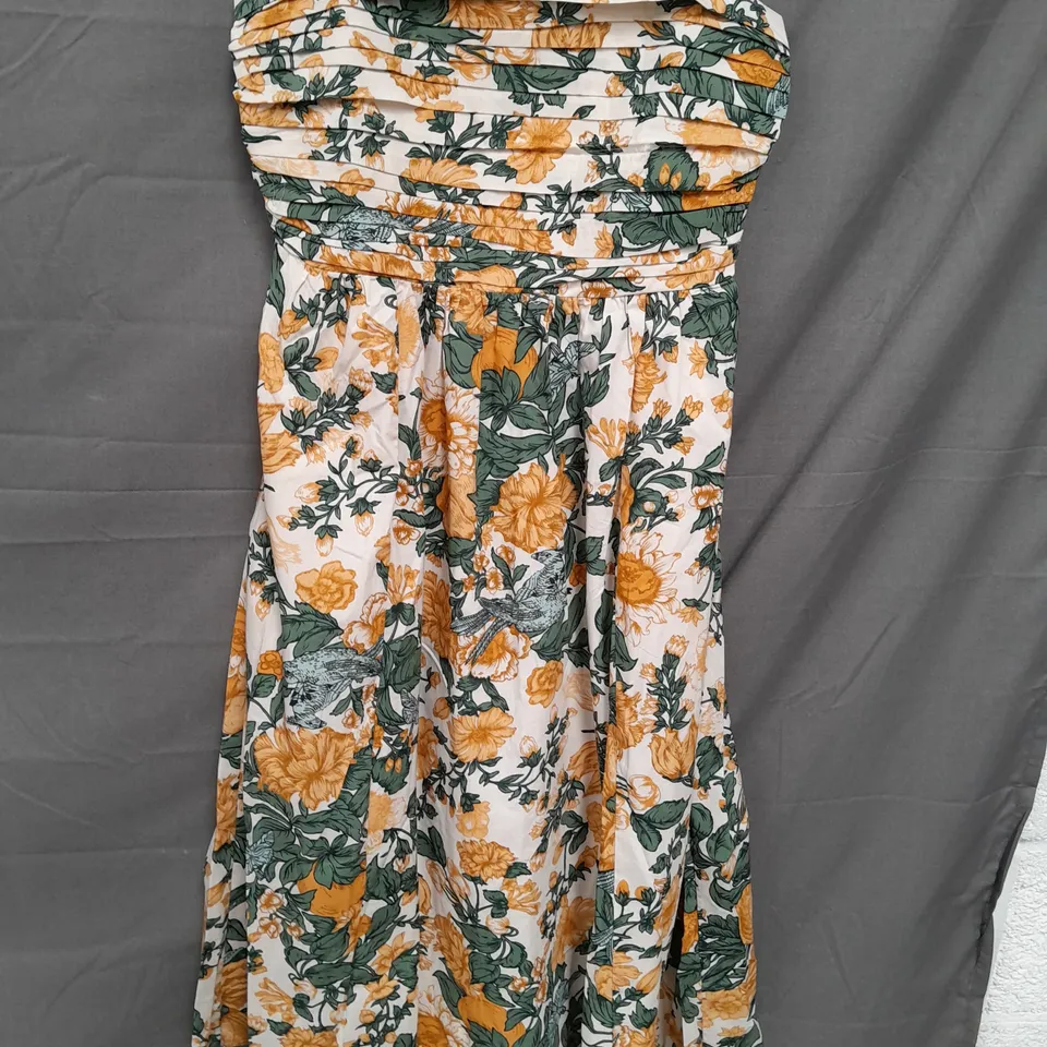 ABERCROMBIE & FITCH LADIES GREEN FLORAL DRESS SIZE MEDIUM
