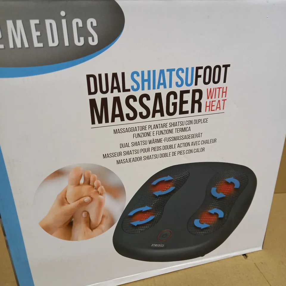 BOXED HOMEDICS DUAL SHIATSU FOOT MASSAGER WITH HEAT FMS-230H-EU