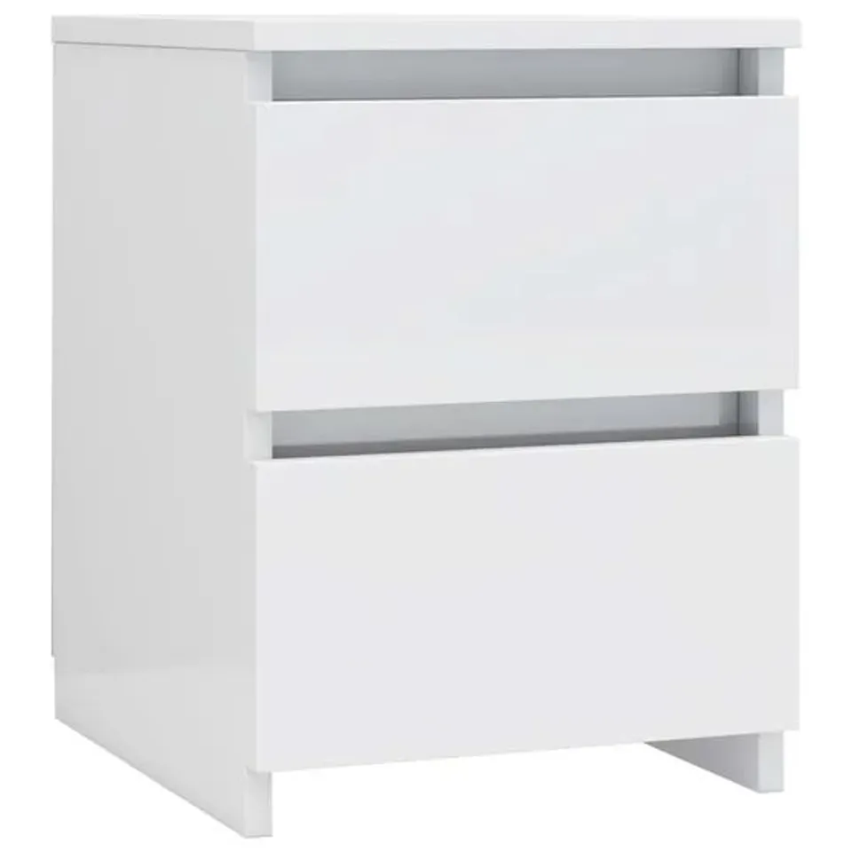 BOXED VIDAXL BEDSIDE CABINET WHITE 40X30X39 CM ENGINEERED WOOD - WHITE (1 BOX)