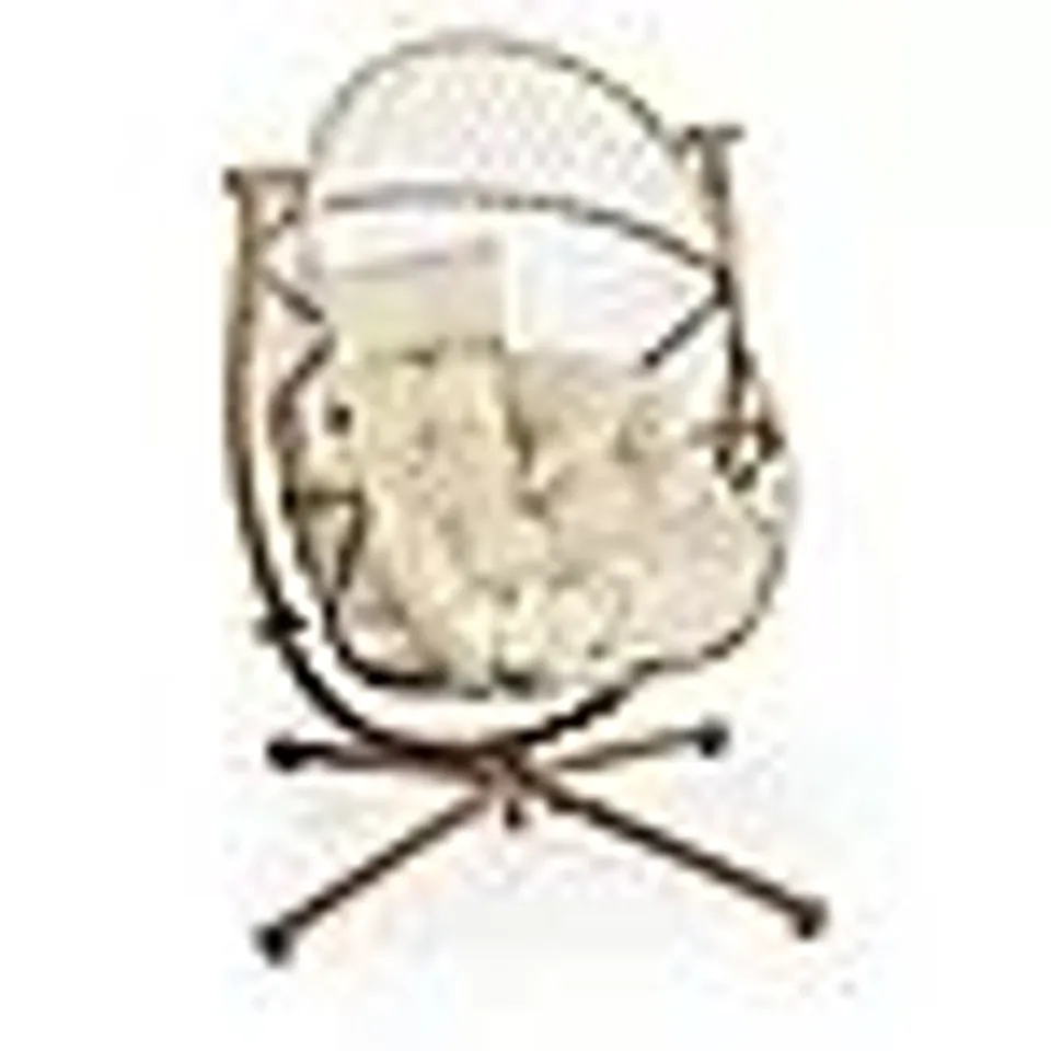 ADOBE INDOOR OUTDOOR ROCKING SWIVEL EGG CHAIR AND FOLDING BASKET