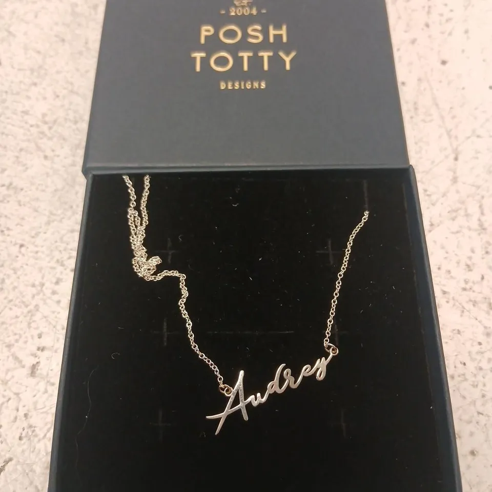 POSH TOTTY DESIGNS MAKE IT PERSONAL SCRIPT NAME NECKLACE STERLING SILVER