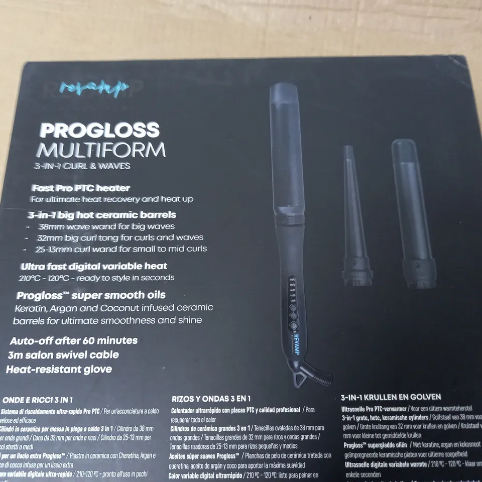 BOXED REVAMP PROGLOSS MULTIFORM 3IN1 CURL AND WAVES