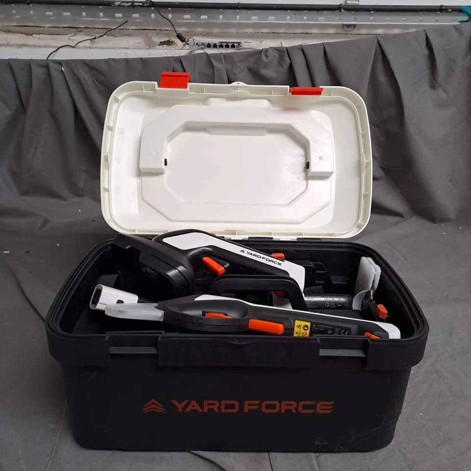 BOXED YARD FORCE VITA TOOL BOX W/2 BATTERIES 