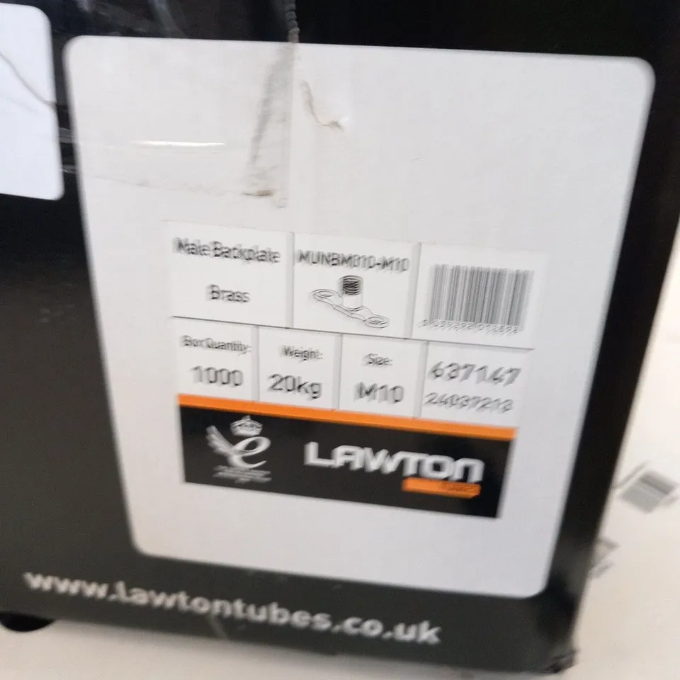 APPROXIMATELY 1000 BRAND NEW LAWTON MALE BACKPLATE MUNBM010-M10