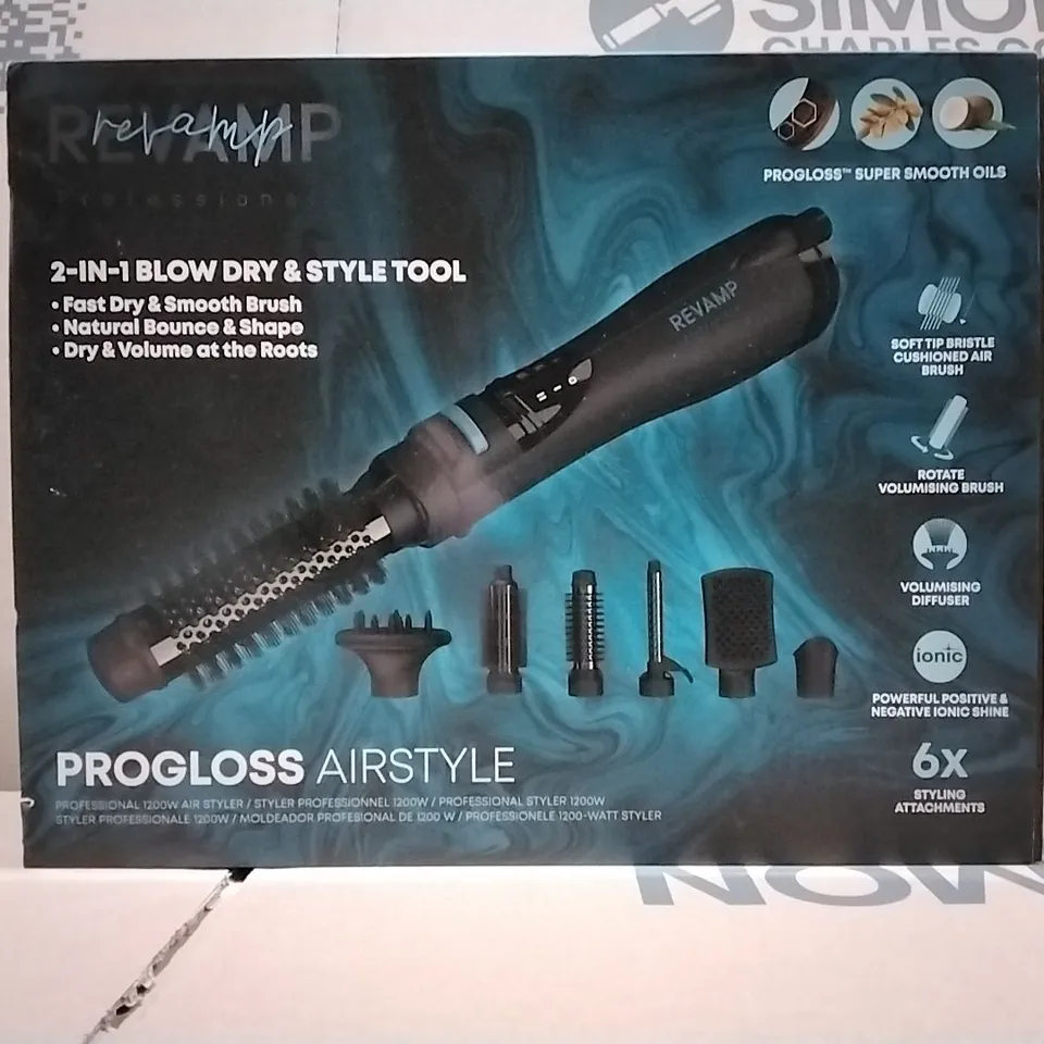 BOXED AS NEW REVAMP 2 IN 1 BLOW DRY & STYLE TOOL