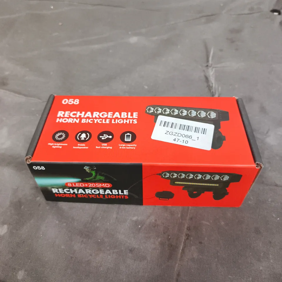058 RECHARGEABLE HORN BICYCLE LIGHTS