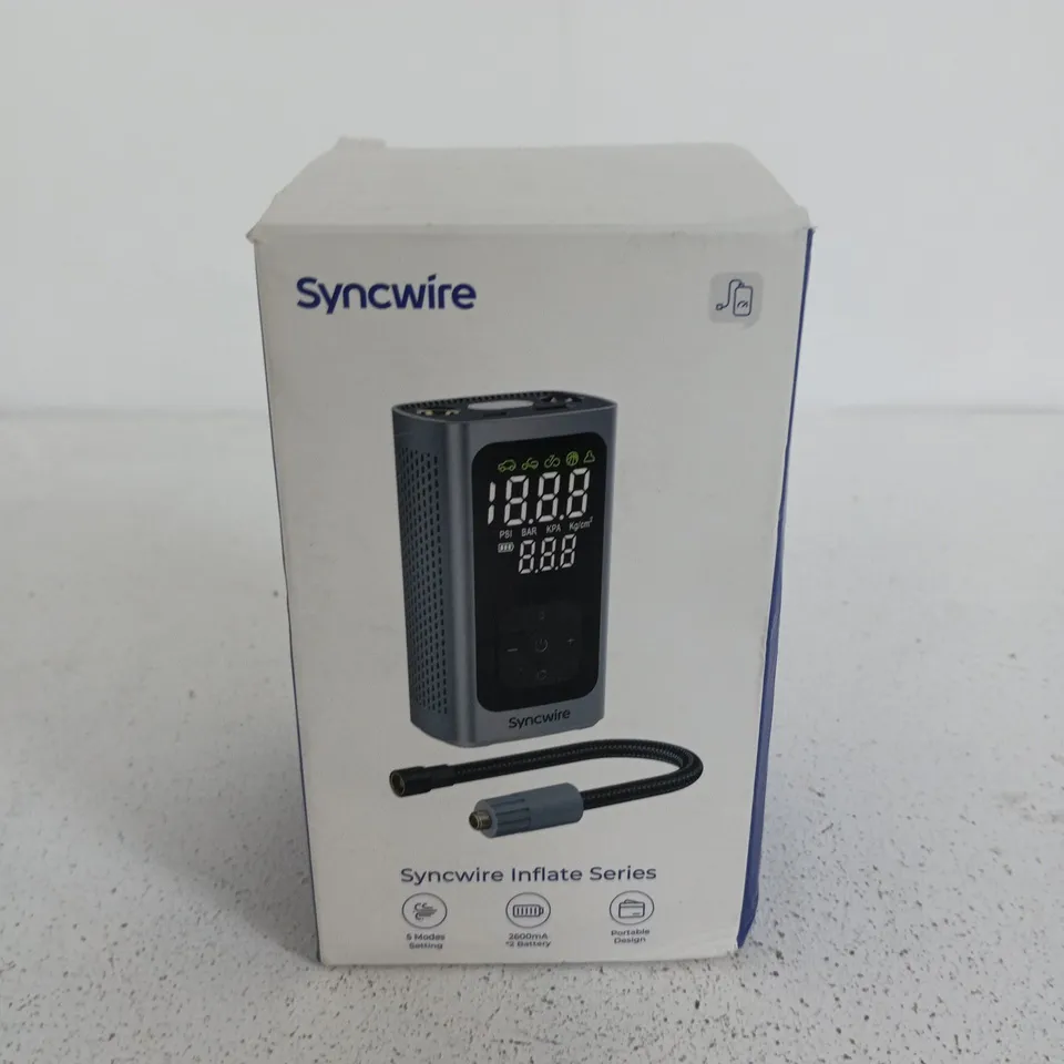 Syncwire Inflate Series Portable Digital Air Pump – Battery-powered