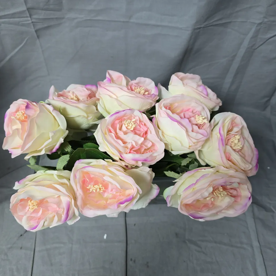 OUTLET HOME STORIES MULTI-STEM FAUX FLORAL ARRANGEMENT ROSE LIGHT