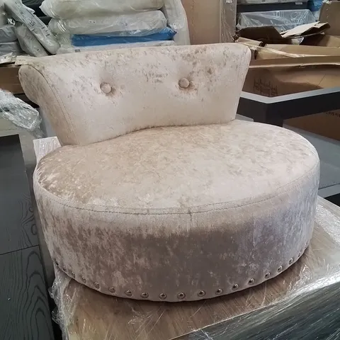 CRUSHED VELVET SIDE STOOL/MAKEUP STOOL