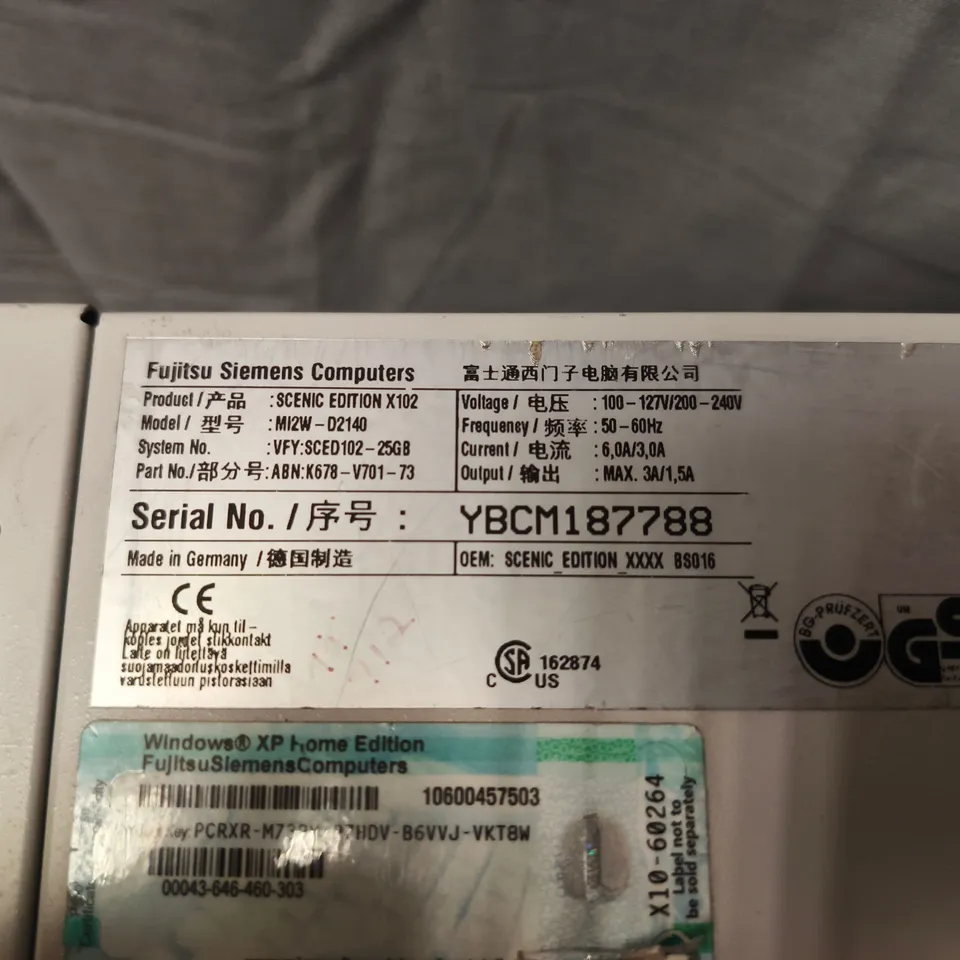 FUJITSU SIEMENS SCENIC EDITION X102 DESKTOP TOWER PC