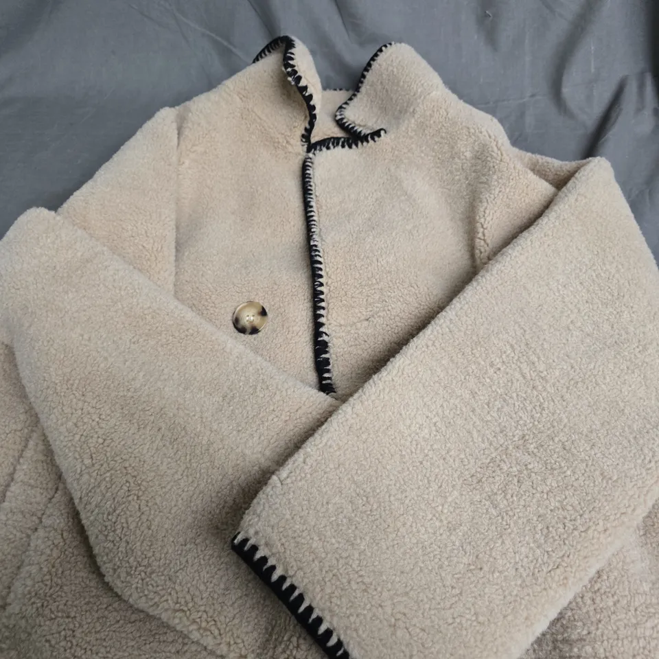 APRICOT WOMEN'S TEDDY FLEECE JACKET – UK 12