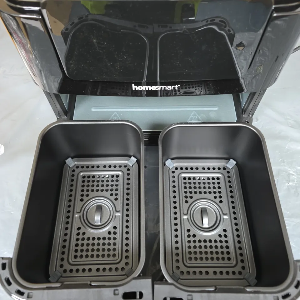 HOMESMART DOUBLE BASKET AIR FRYER – BLACK