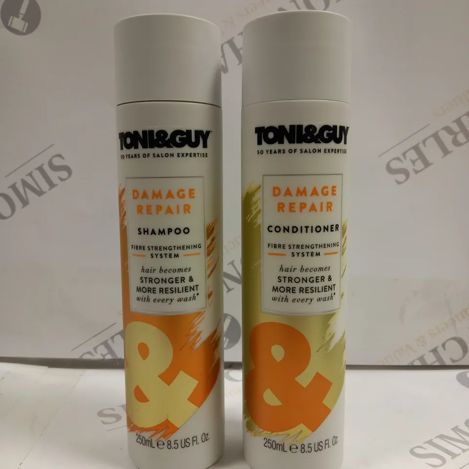 TONI & GUY DAMAGE REPAIR SHAMPOO & CONDITIONER - 250ML EACH 