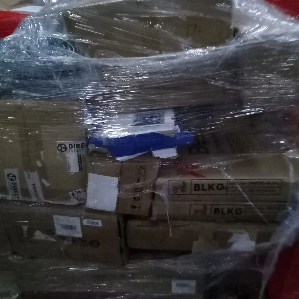 LARGE PALLET OF A SIGNIFICANT QUANTITY OF ASSORTED ITEMS TO INCLUDE VARIOUS BOXED FURNITURE ITEMS