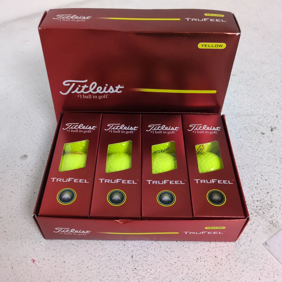 TITLEIST TRUFEEL 12-PACK OF YELLOW GOLF BALLS