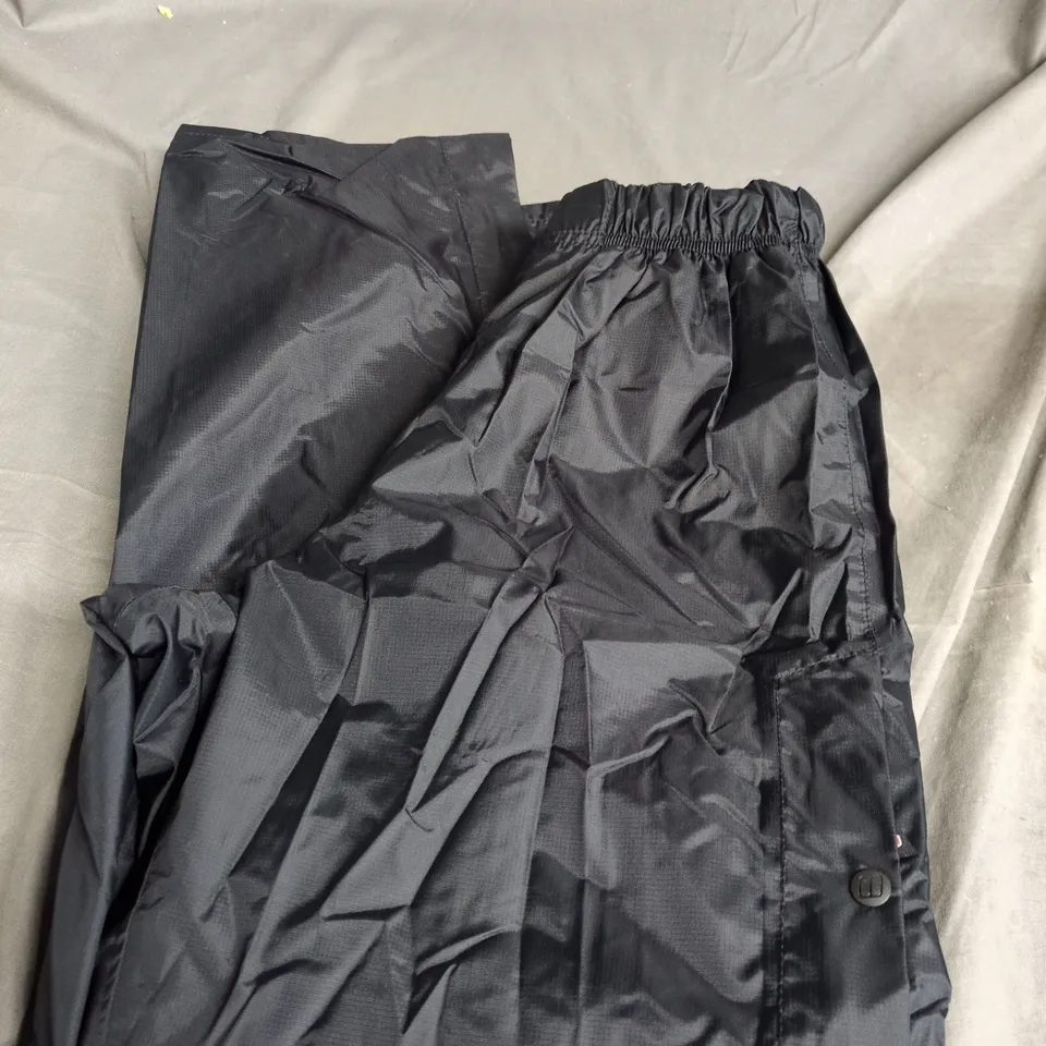 BERGHAUS WATERPROOF OVER-TROUSERS – XS UK, LEG 29, BLACK