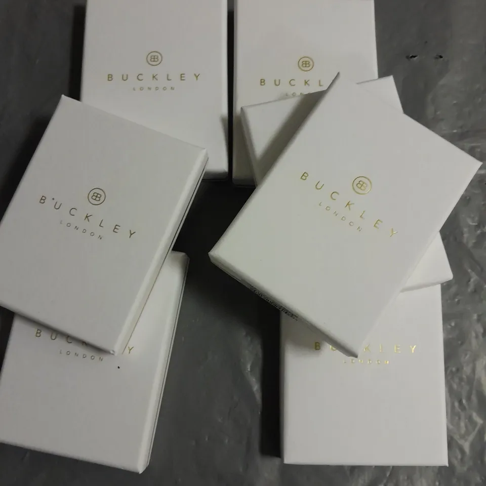 LOT OF 8 ASSORTED BOXED BUCKLEY LONDON JEWELLERY ITEMS