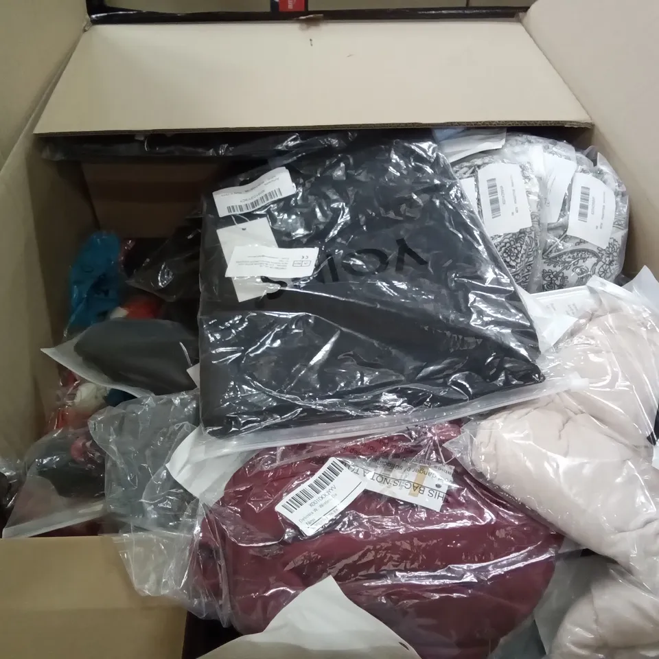 PALLET OF ASSORTED ITEMS INCLUDING PORTABLE LINT REMOVER, YOINS BLACK JUMPSUIT, NAKED BCAAS, ANTONIO ROSSI MENS 12PK UNDERWEAR, OCTOPUS PLUSHIE