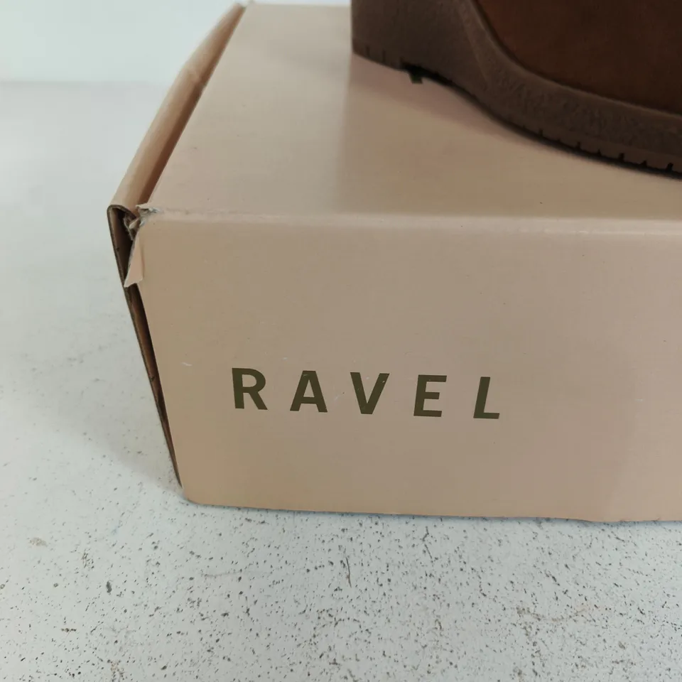 RAVEL TAN SUEDE CHELSEA BOOTS – WOMEN'S UK 5 (EU 38)