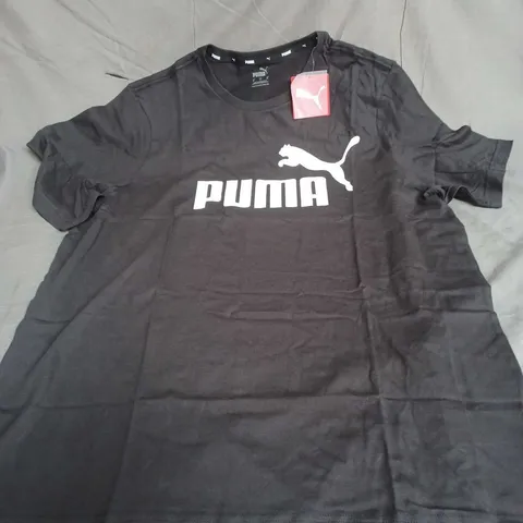 PUMA ESSENTIAL LOGO TEE IN BLACK SIZE XL