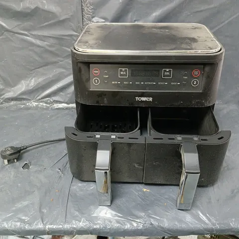 TOWER DUAL BASKET AIRFRYER - BLACK 