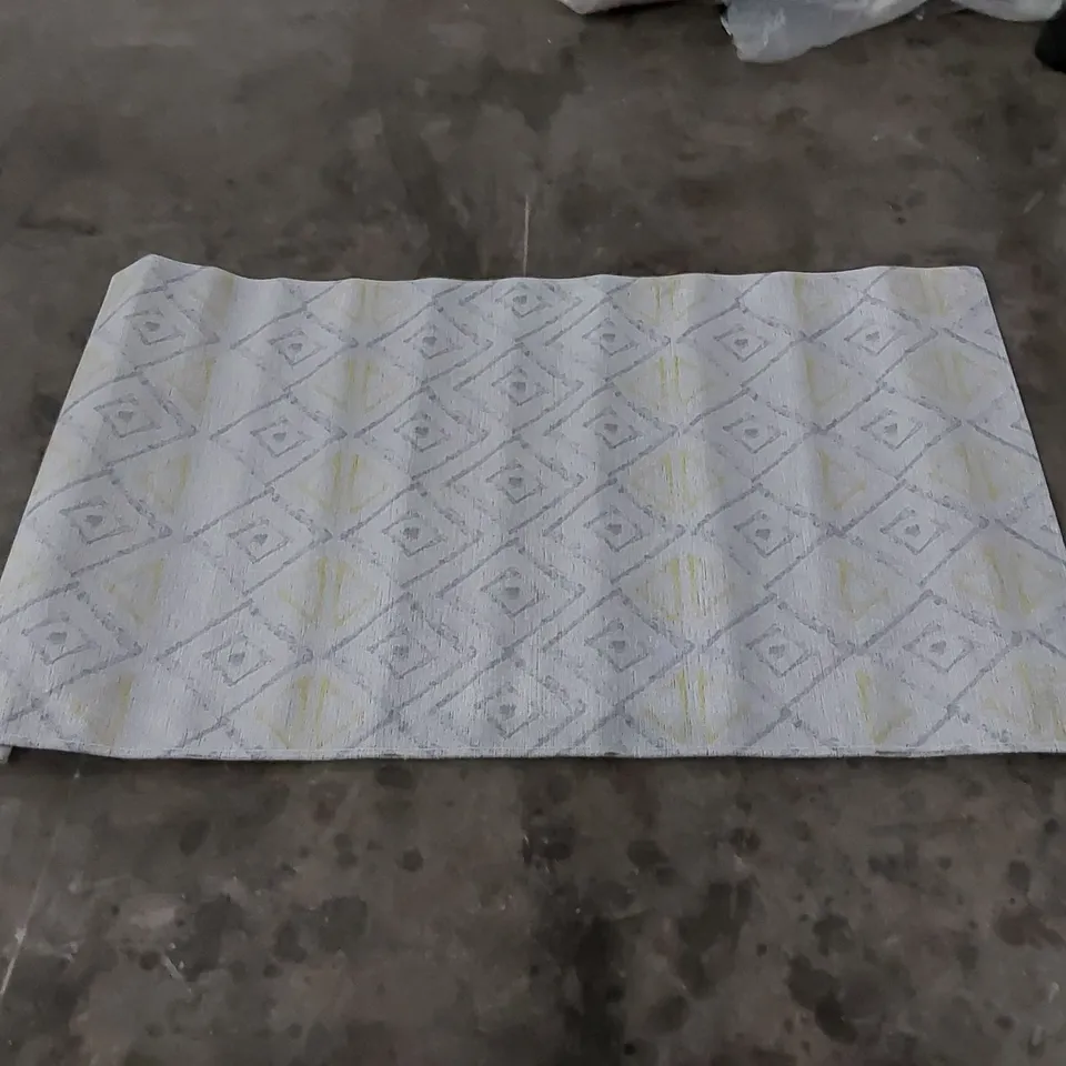 LAMAVOLA LINE RUG YELLOW/GREY // SIZE: 80 X 150cm