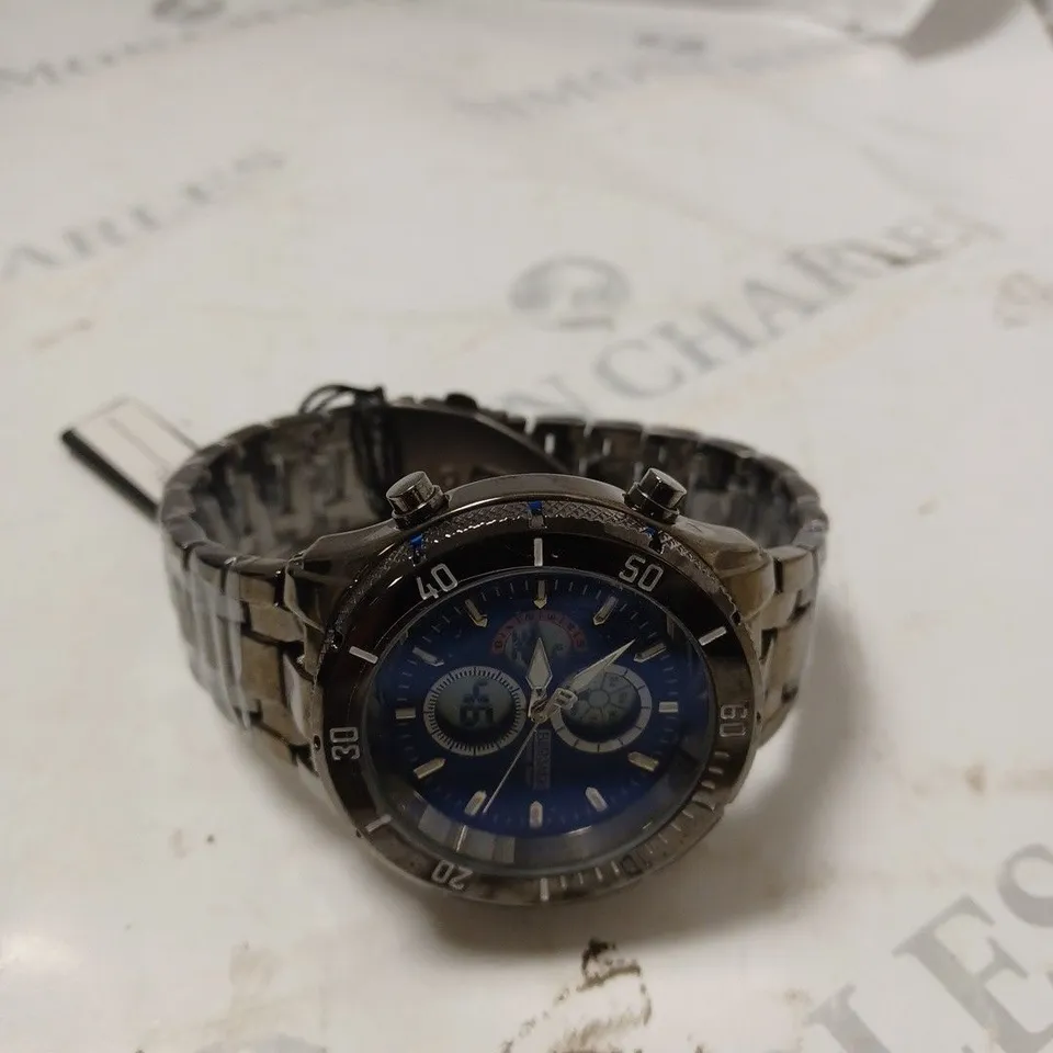 BOXED BARKERS OF KENSINGTON PREMIER SPORT BLUE DIAL WATCH 