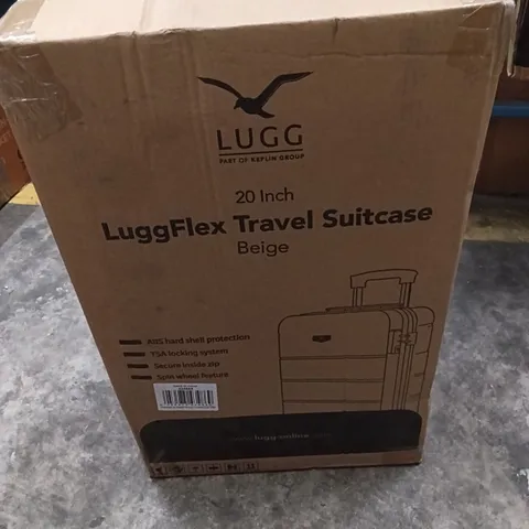 BOXED KEPLIN LUGG 20 INCH LUGGFLEX TRAVEL SUITCASE BEIGE COLOUR 