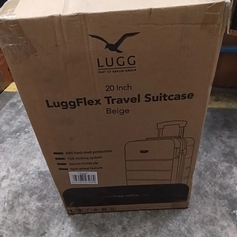 BOXED KEPLIN LUGG 20 INCH LUGGFLEX TRAVEL SUITCASE BEIGE COLOUR 