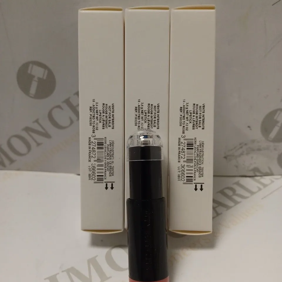 BOX OF APPROX 10 ASSORTED GIVENCHY ROUGE A LEVRES LIPSTICK IN 13 ADDICTED TO ROSE 