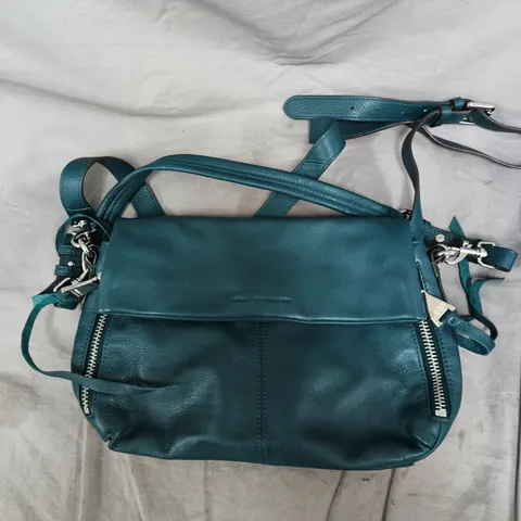 ANNE KESTENBERG TEAL LEATHER CROSSBODY BAG