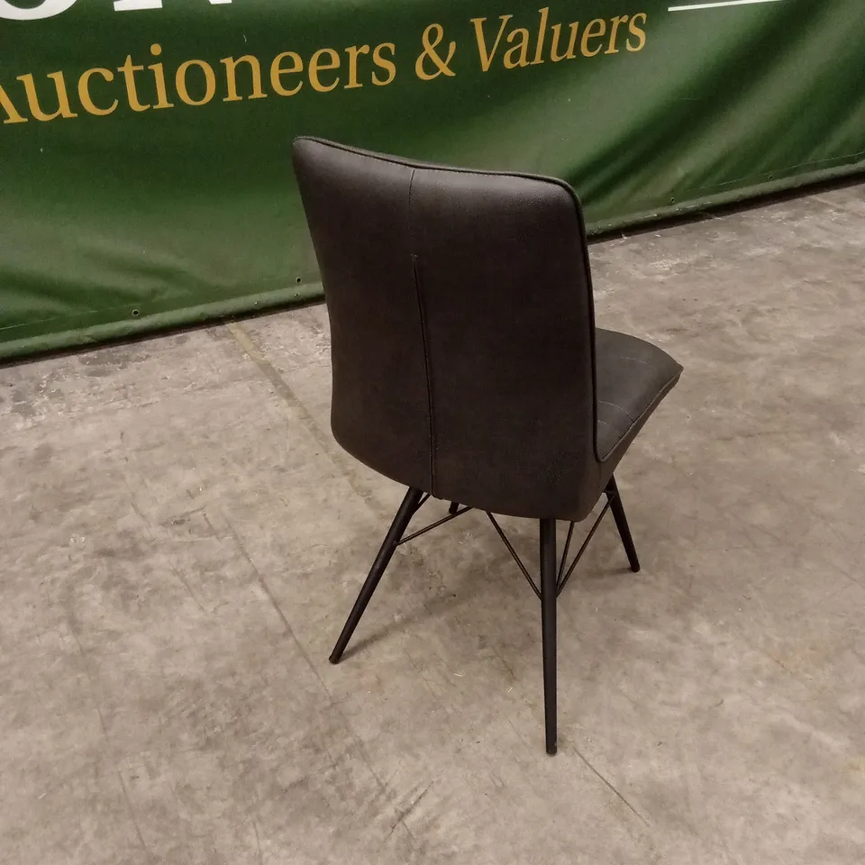 QUALITY DESIGNER SWIVEL FAUX LEATHER DINING CHAIR