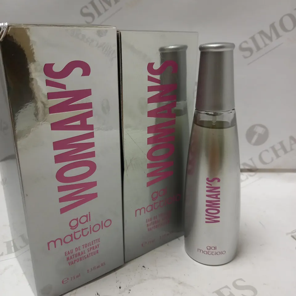 LOT OF 2 X 75ML GAI MATTIOLO WOMAN'S EAU DE TOILETTE SPRAY