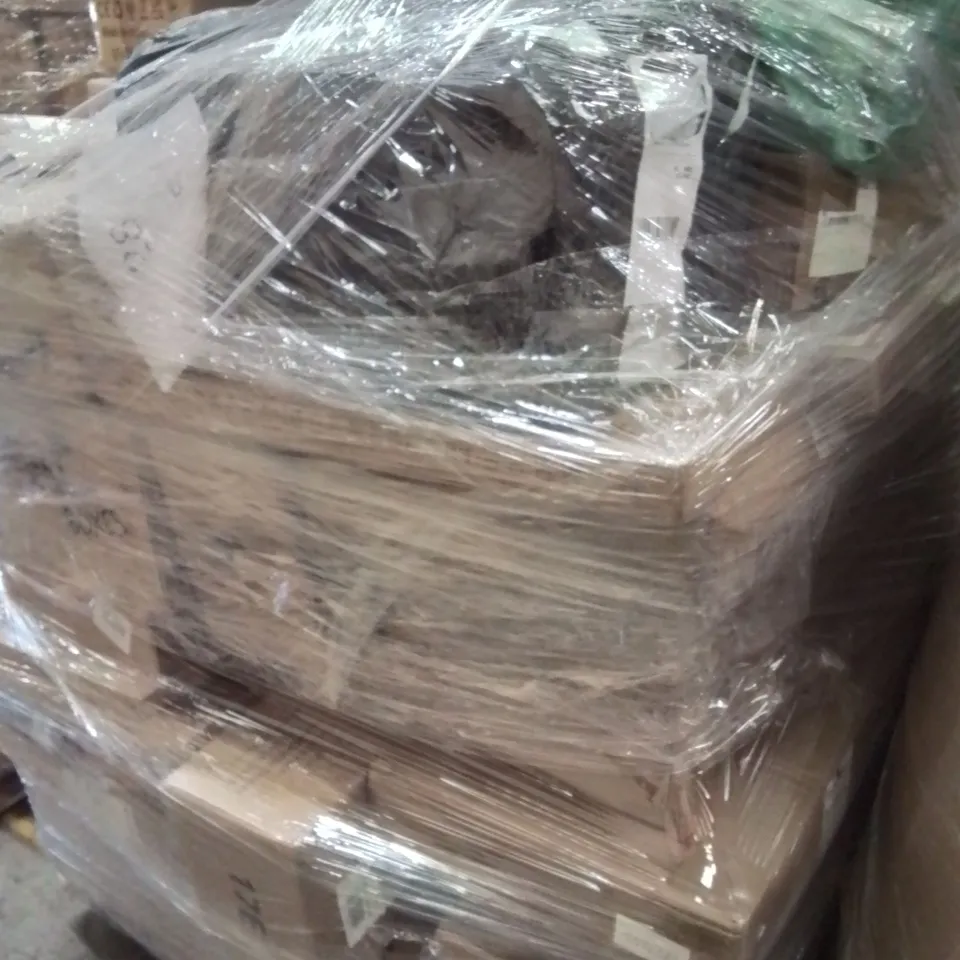 PALLET CONTAINING VARIOUS ASSORTED BOXED ITEMS TO INCLUDE. TURBOTRONIC FOOD BLENDER, SOUND BAR, CORDLESS CHAINSAW SET, AND LOTS MORE UNMARKED BOXED ITEMS 