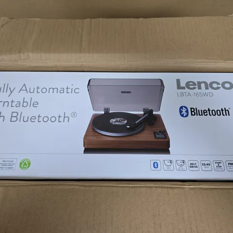 LENCO LBTA-165WD FULLY AUTOMATIC TURNTABLE WITH BLUETOOTH – BOXED