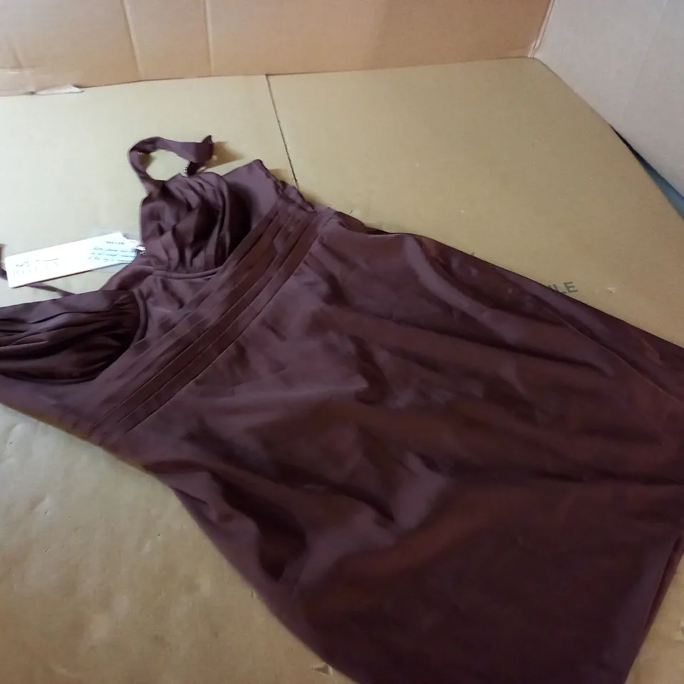 OH POLLY BROWN DRESS - UK 12
