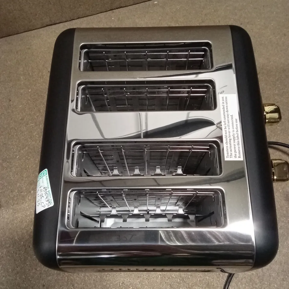 BOXED MORPHY RICHARDS 4-SLICE TOASTER - ACCENTS BLACK