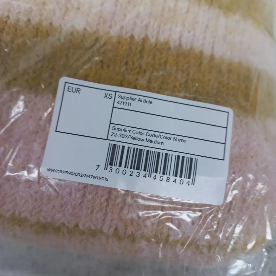 MONKI KNIT SWEATER – PINK/BEIGE STRIPED, XS (WOMEN)
