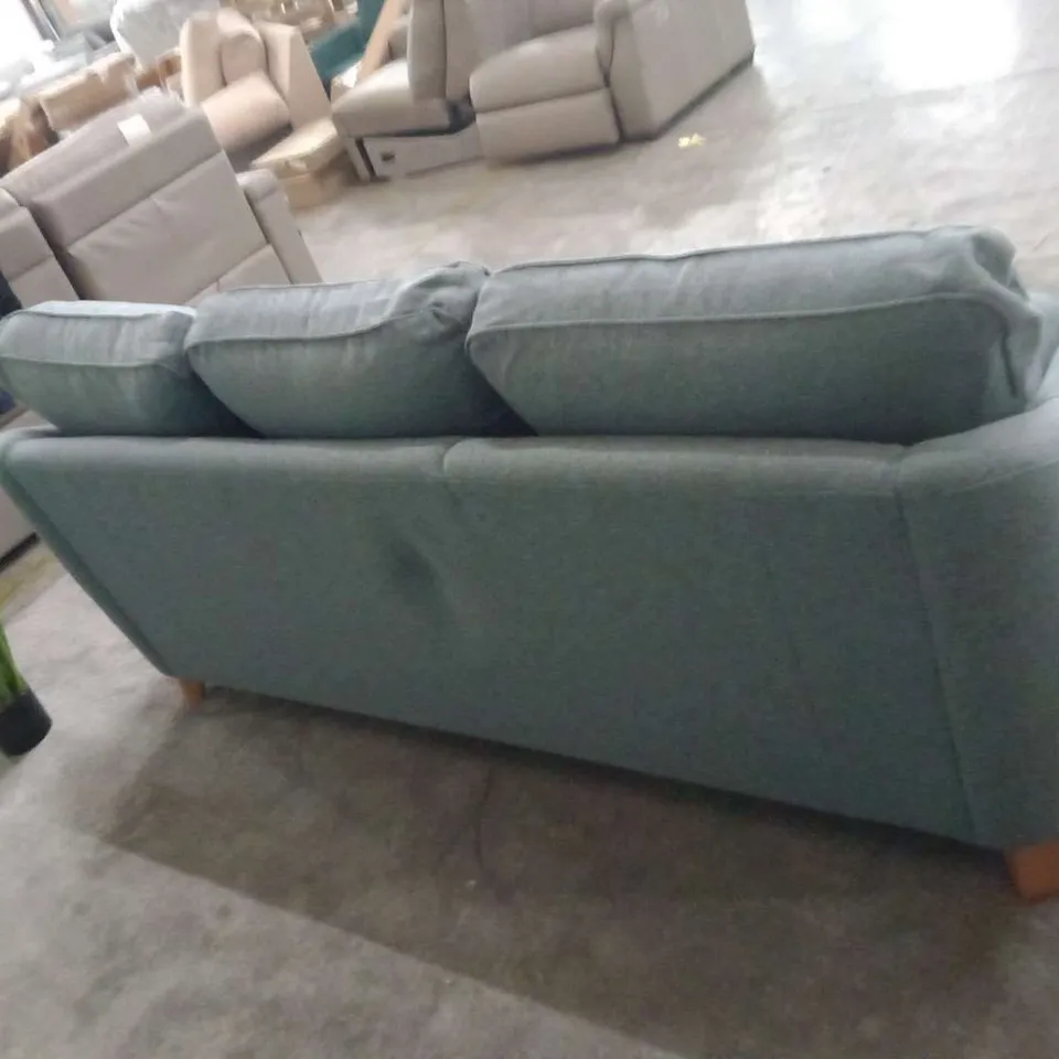 DESIGNER G PLAN VINTAGE 68 SHERBERT TEAL FABRIC LARGE SOFA