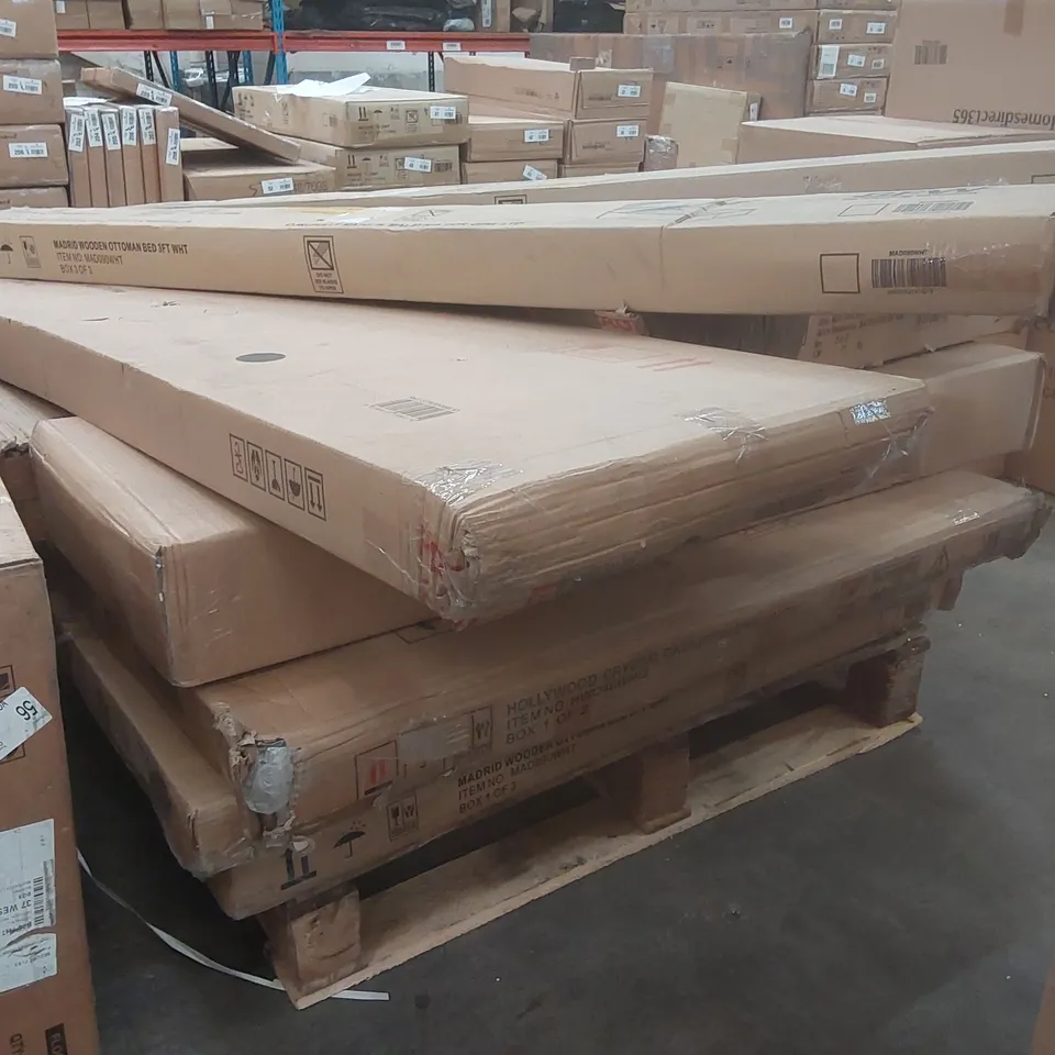 PALLET OF ASSORTED DESIGNER FURNITURE PARTS