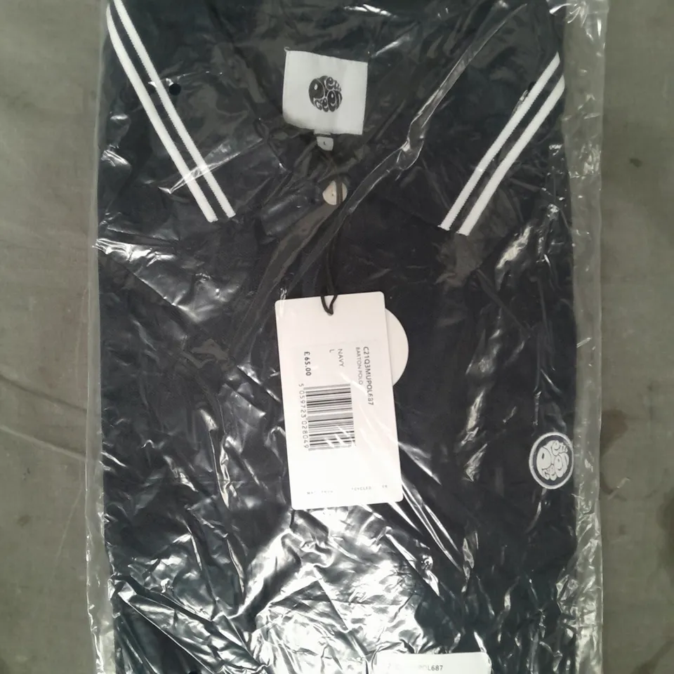 PRETTY GREEN BARTON POLO IN NAVY SIZE LARGE