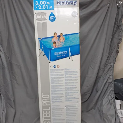 BESTWAY STEEL PRO ABOVE-GROUND POOL KIT 9'10" X 6'7" (3.00M X 2.01M) – BOXED