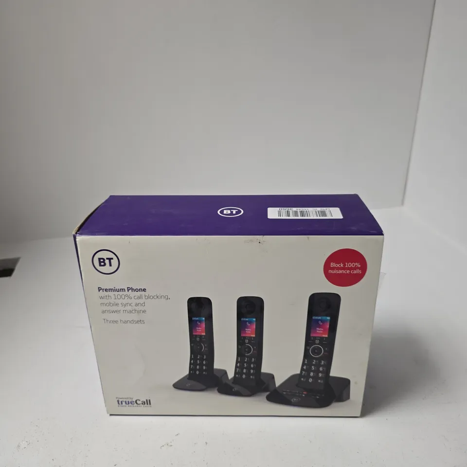 BT PREMIUM PHONE WITH 3 HANDSETS – TRUECALL, BLOCK NUISANCE CALLS