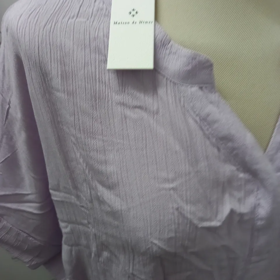 MAISON DE NIMES CRINKLE BLOUSE IN LILAC - M