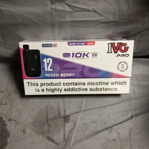 IVG PRO DISPOSABLE VAPE – MIXED BERRY, 10K PUFFS, 20 MG NICOTINE