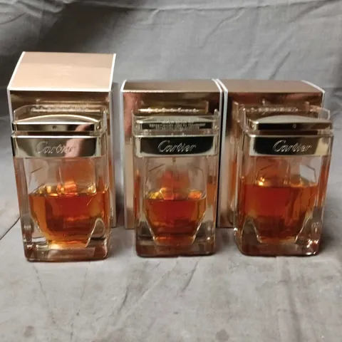 LOT OF 3 CARTIER LA PANTHERE EAU DE PARFUM PART BOTTLES